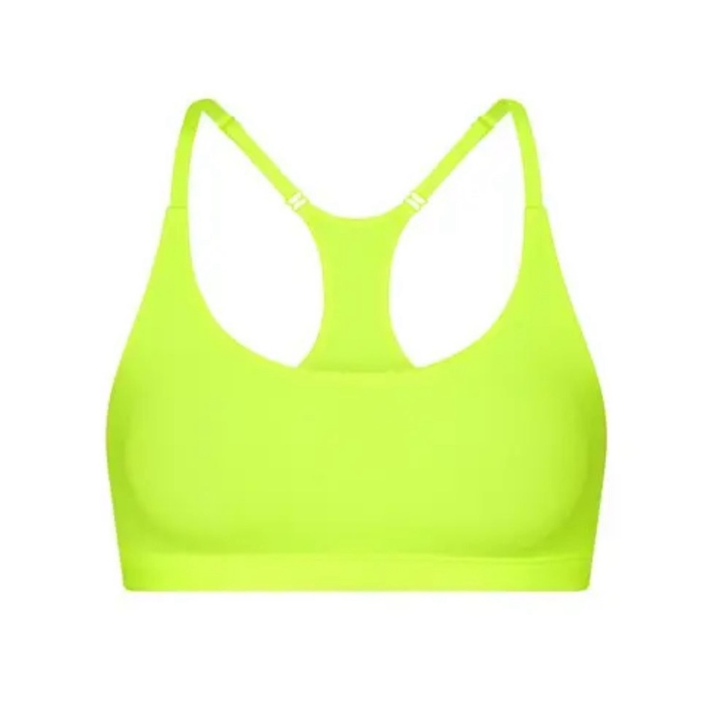 SKIMS Fits Everybody Racerback Bralette in Green Highlighter Green size 3x